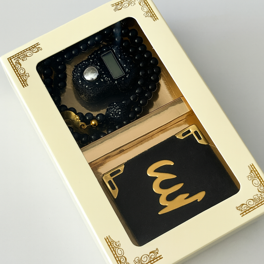 Çeyizlik Mini Kur'an-ı Kerim Tesbih Ve Taşlı Zikirmatik Setimiz